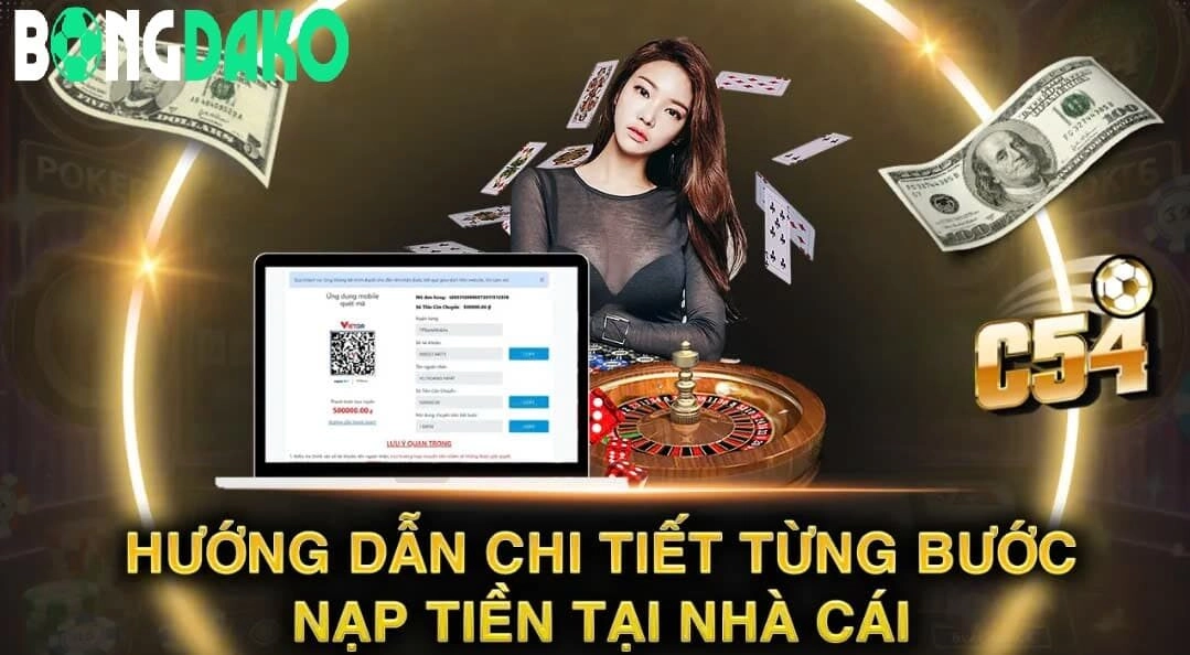 Nạp tiền Bongdako qua ví điện tử